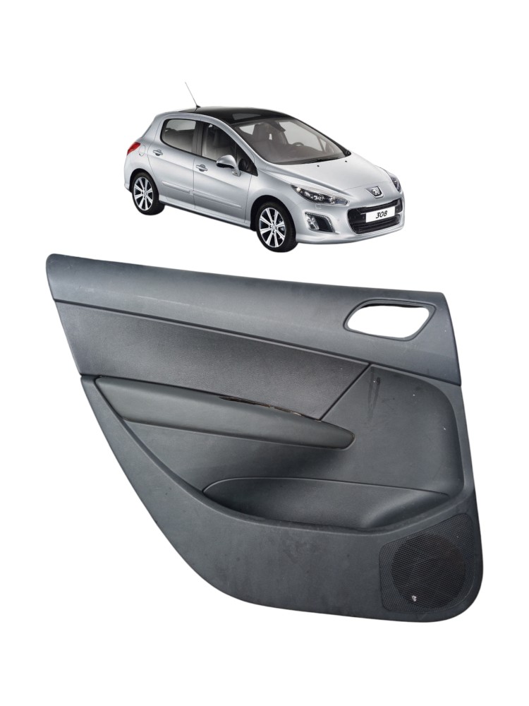 Forro Porta Traseira Esquerda Peugeot 308 2011 2013 Original Preto 1