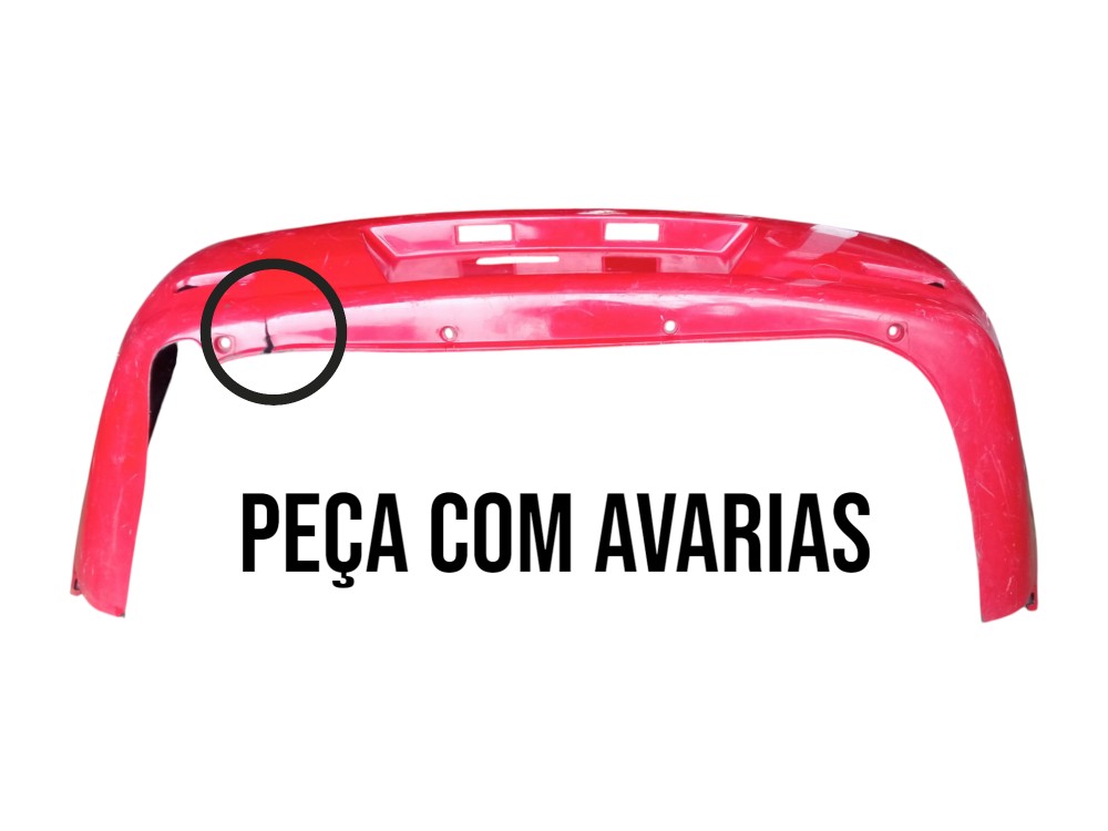 Grade Parachoque Traseiro Fiat Siena 2004 2010 Original  Vermelho Brilhante 2