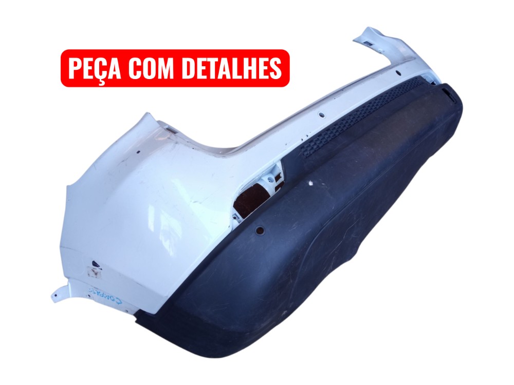 Grade Parachoque Traseiro Spoiler Jeep Compass 2017 2020  Branco Brilhante 2