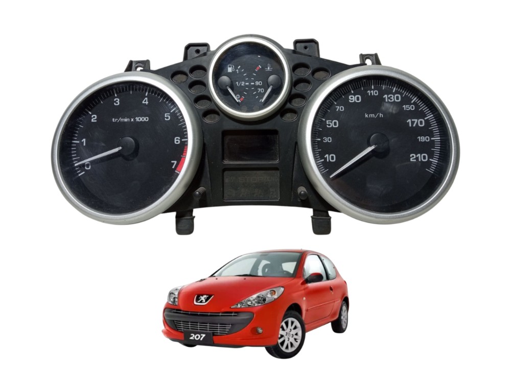 Painel Instrumento Peugeot 207 2009 2012 1.4 Manual Original Preto 1