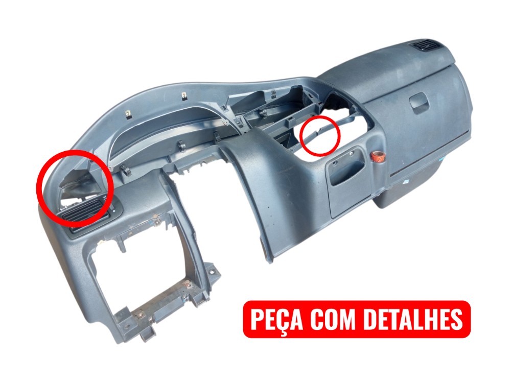 Tabelier Capa Painel Central Fiat Palio Fire 2001 2005 1.3 Cinza 2