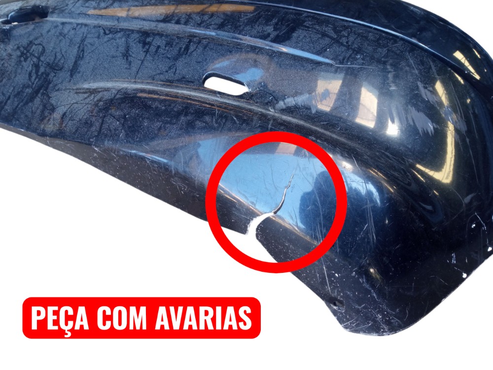 Grade Parachoque Traseiro Peugeot 206 Hatch 2002 2005  Preto Brilhante 2