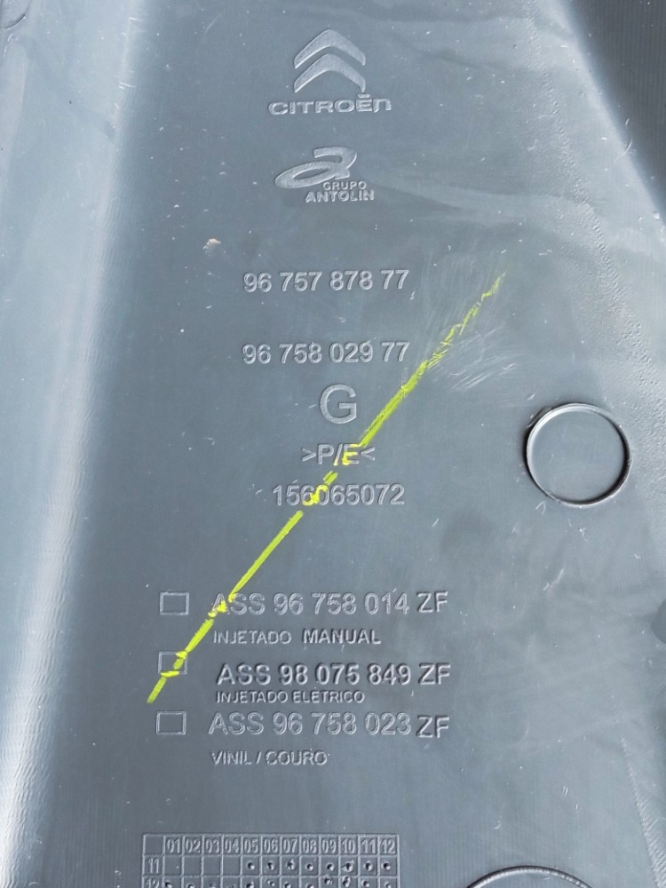 Forro Porta Traseira Esquerda Citroen C3 2013 2018 Original  Cinza 6