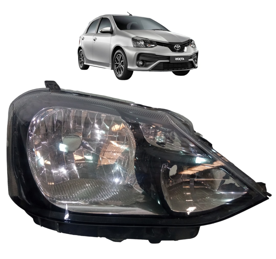 Farol Direito Toyota Etios 2017 2020 Original Mascara Negra 1