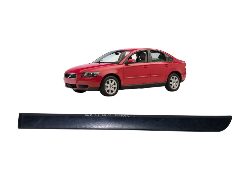 Friso Porta Traseira Esquerda Volvo S40 2005 2009 Original  Preto 1