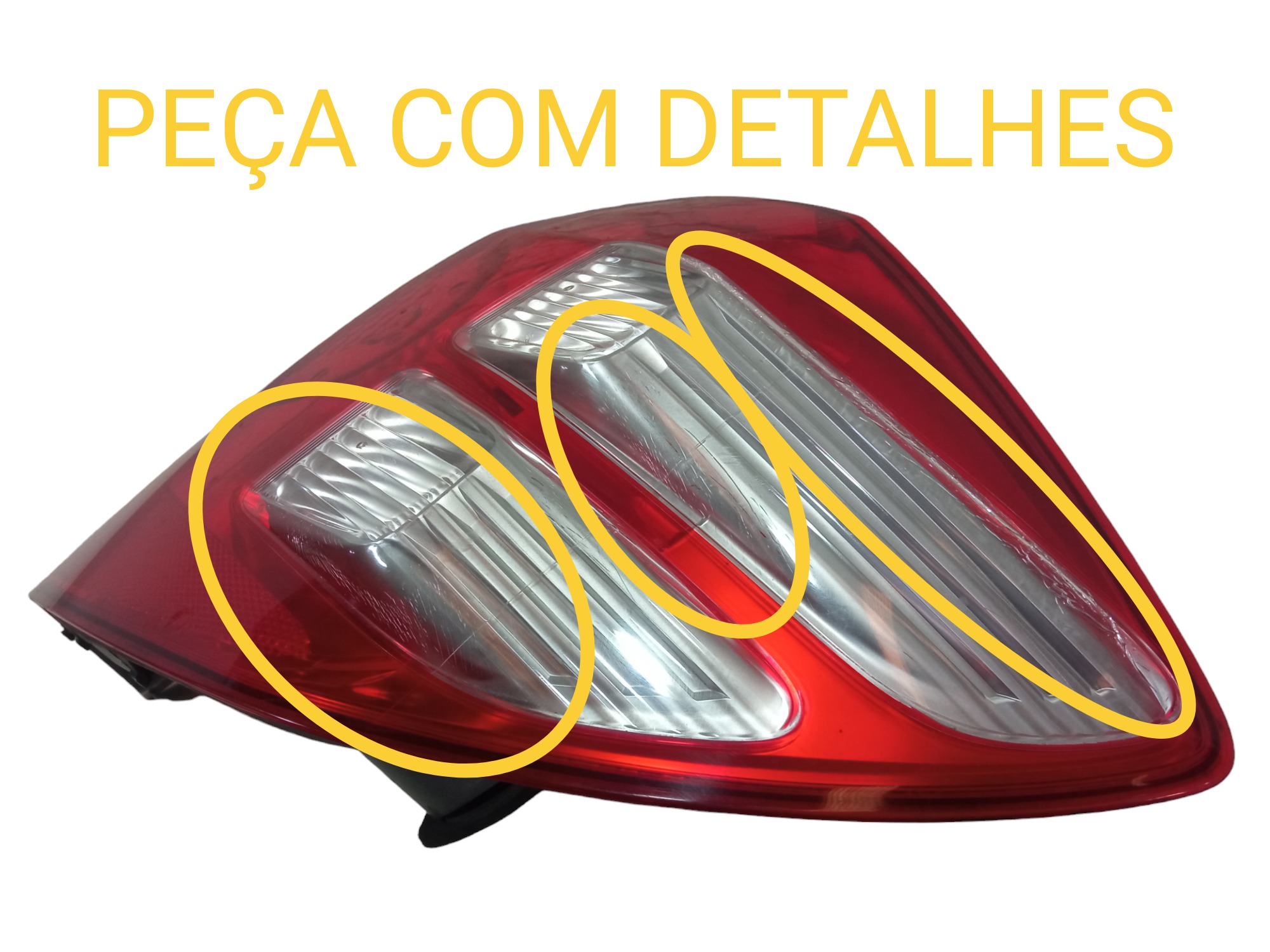 Lanterna Traseira Direita Honda Fit 2009 2014 Original Usada Direito Vermelho 2