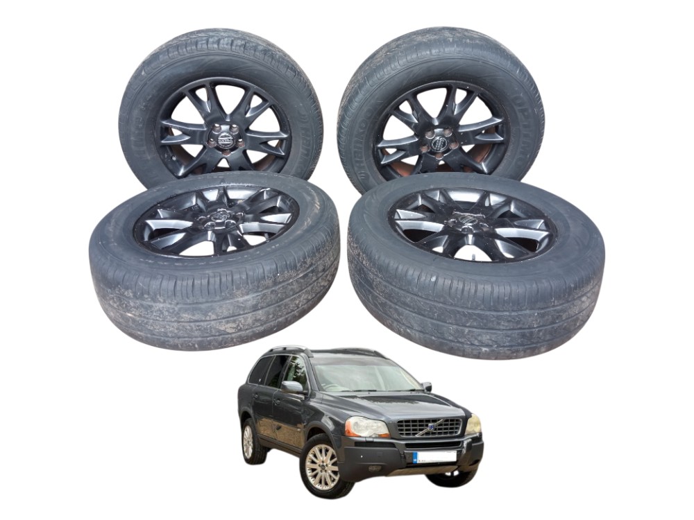 Jogo De Rodas Aro 18 Pneu 255 60 Volvo Xc90 2004 2005 3.0 T6 Preto