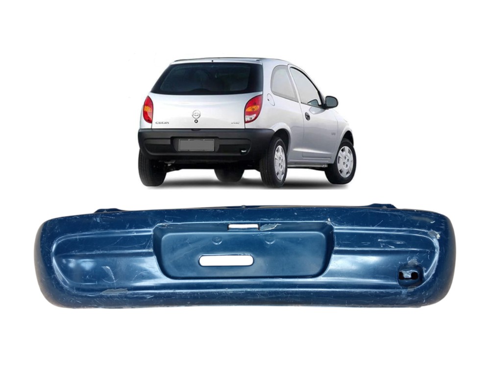 Grade Parachoque Traseiro Chevrolet Celta 2001 2006 Original Azul Brilhante 1