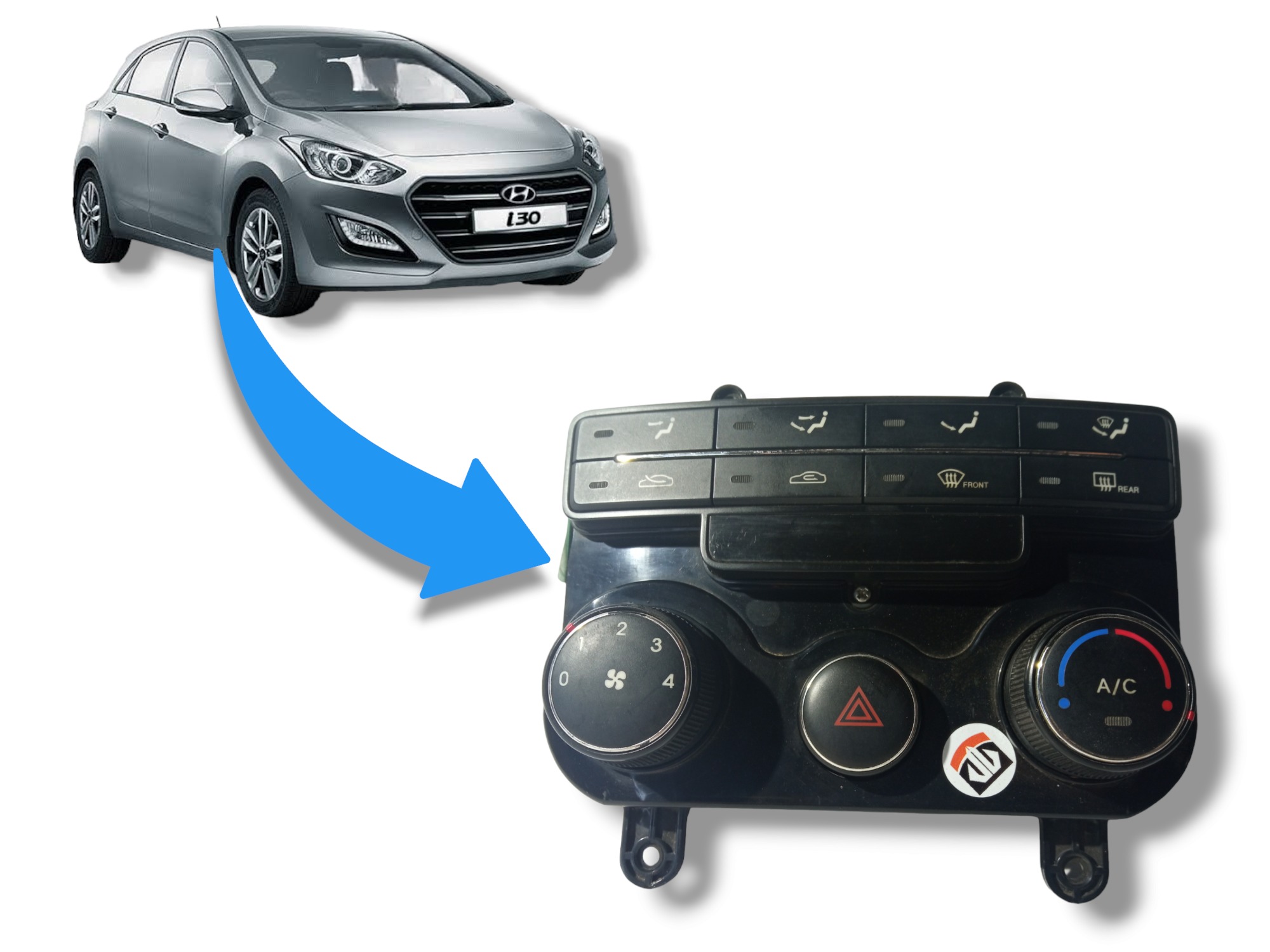 Comando Controle Ar Condicionado Hyundai I30 2009 2012 Usado 1