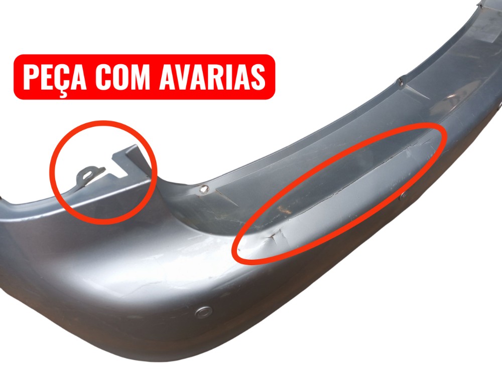 Grade Parachoque Traseiro Corsa Classic 2010 2016 Original  Prata Brilhante 2
