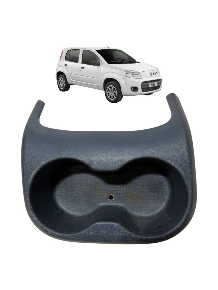 Moldura Porta Copo Console Central Fiat Uno Vivace 2010 2016 Preto 1