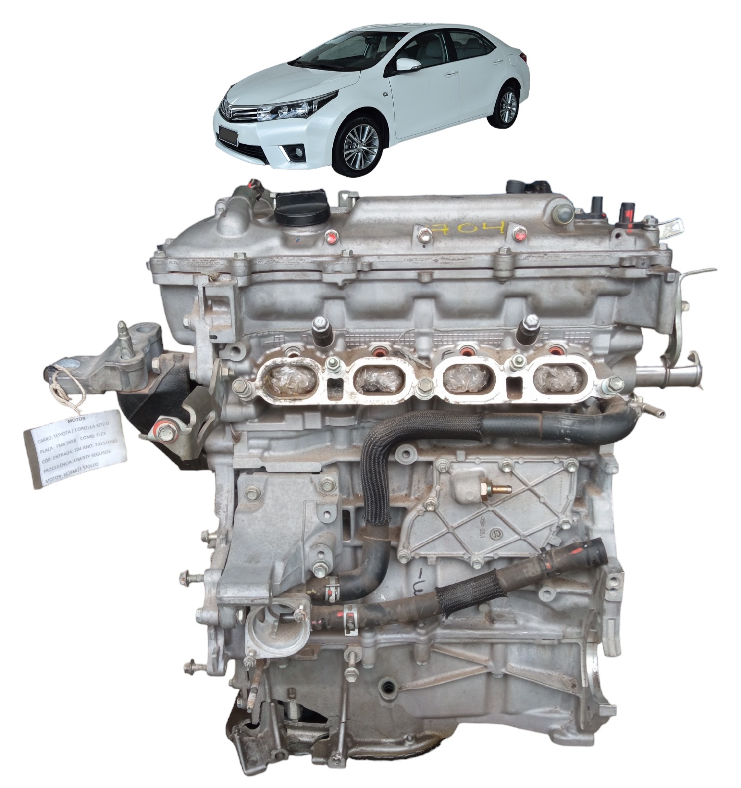 Motor Parcial Toyota Corolla 2015 2017 2 0  Automatico Usado 2
