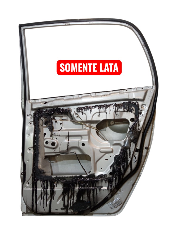 Porta Traseira Direita Hyundai Atos Prime 2000 2003 Traseira Direito Prata 2