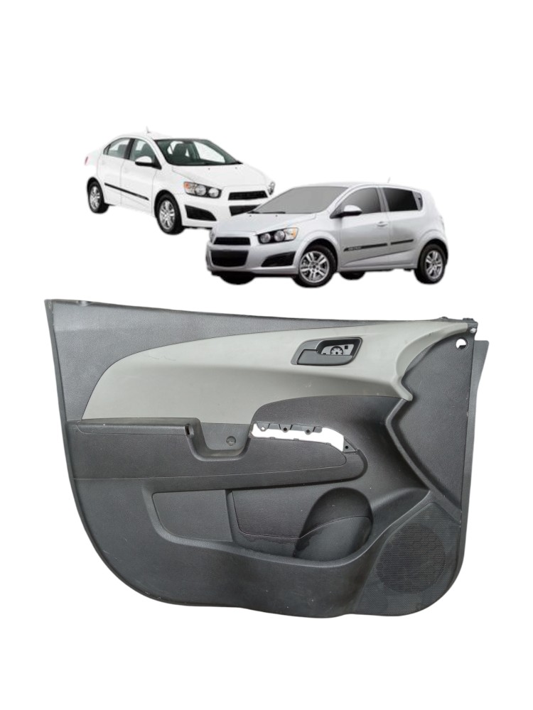 Forro Porta Dianteira Esquerda Sonic 2012 2013 2014 Original Cinza 1