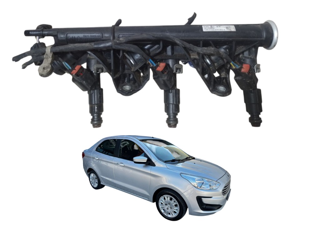 Flauta 3 Bico Injetor Ford Ka Sedan 2018 2019 2020 1.5 3cc 1
