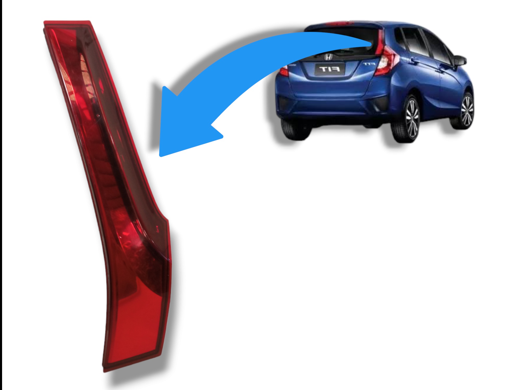 Lanterna Tampa Traseira Lado Direito Honda New Fit 2016 2019 Direito 1