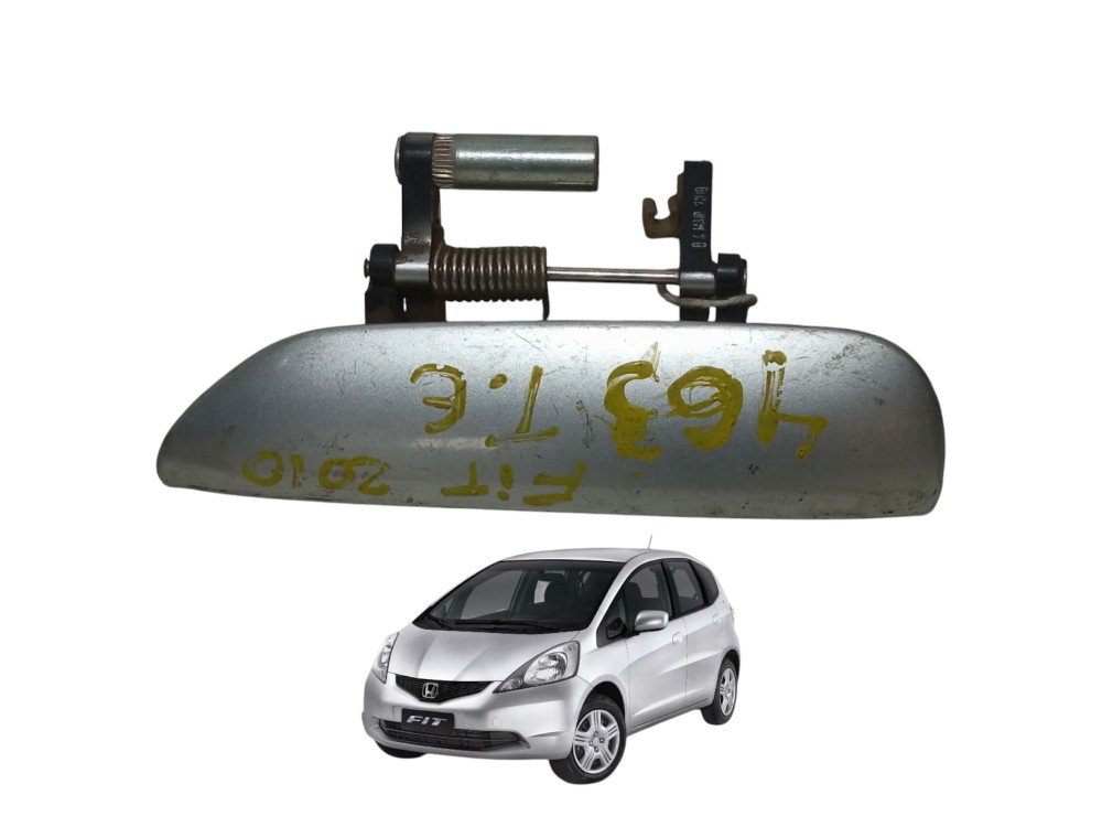Macaneta Externa Porta Traseira Esquerda Honda Fit 2009 2014 Cinza Traseira 1