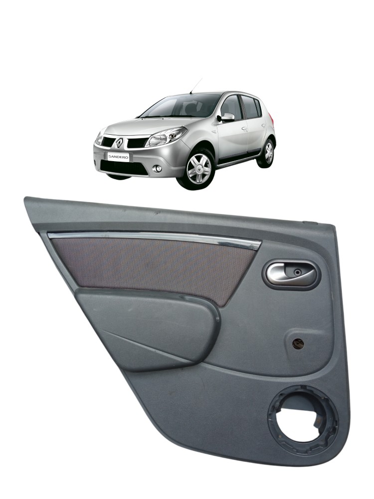 Forro De Porta Traseira Esquerda Renault Sandero 2008 2012  Cinza 1
