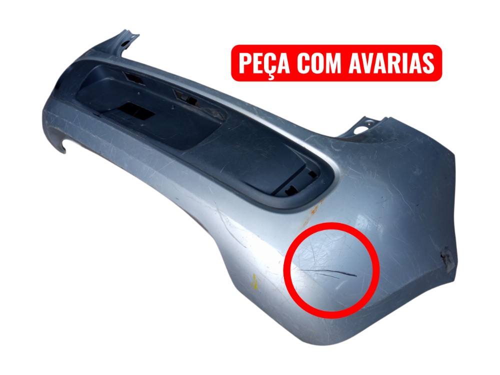 Grade Parachoque Traseiro Fiat Palio Attractive 2012 2016  Prata Brilhante 2