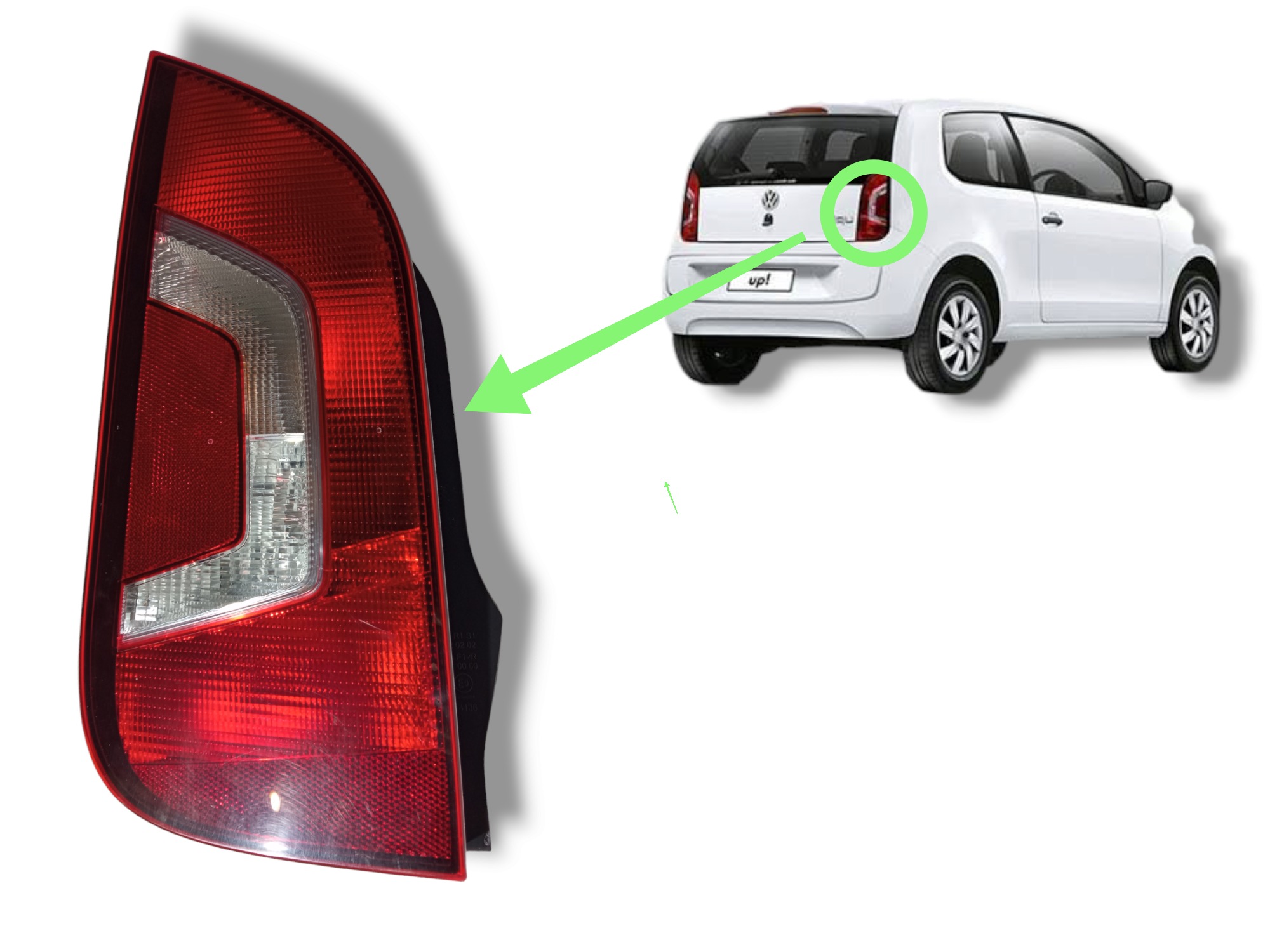 Lanterna Traseira Lado Esquerdo Volkswagen Up 2013 2016 Usad Esquerdo 1