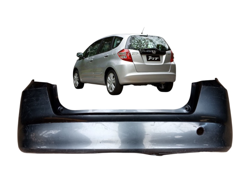 Grade Parachoque Traseiro Honda Fit 2009 2012 Original  Cinza Brilhante 1
