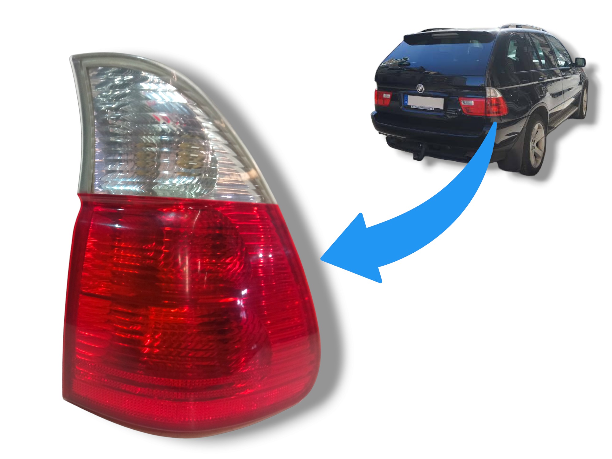 Lanterna Traseira Lado Direito Bmw X5 2004 A 2006 Usada  Direito 1