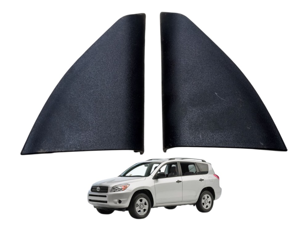 Par Moldura Acabamento Interno Retrovisor Toyota Rav4 2007 Preto 1
