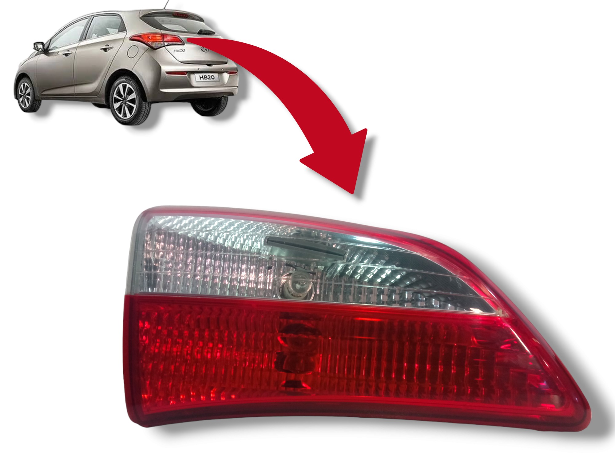 Lanterna Tampa Traseira Lado Esquerdo Hyundai Hb20 2013 2016 Esquerdo 1