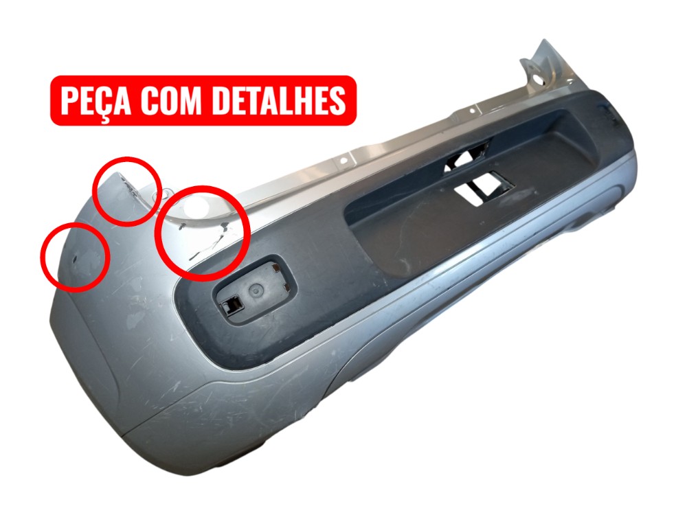Grade Parachoque Traseiro Fiat Uno Vivace 2011 2014 Original Prata Brilhante 2