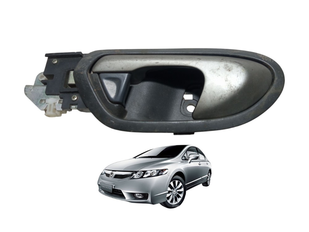 Macaneta Interna Dianteira Esquerda Honda Civic G8 2007 2011 Cinza Dianteira 1