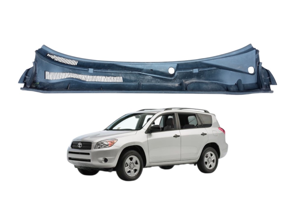 Acabamento Grade Churrasqueira Toyota Rav4 2007 2008 2.4 16v Preto Fosco