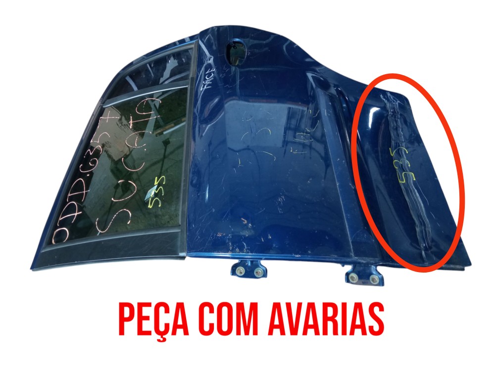 Porta Traseira Esquerda Chery Face 2010 2015 1.3 Original  Traseira Esquerdo Azul 2