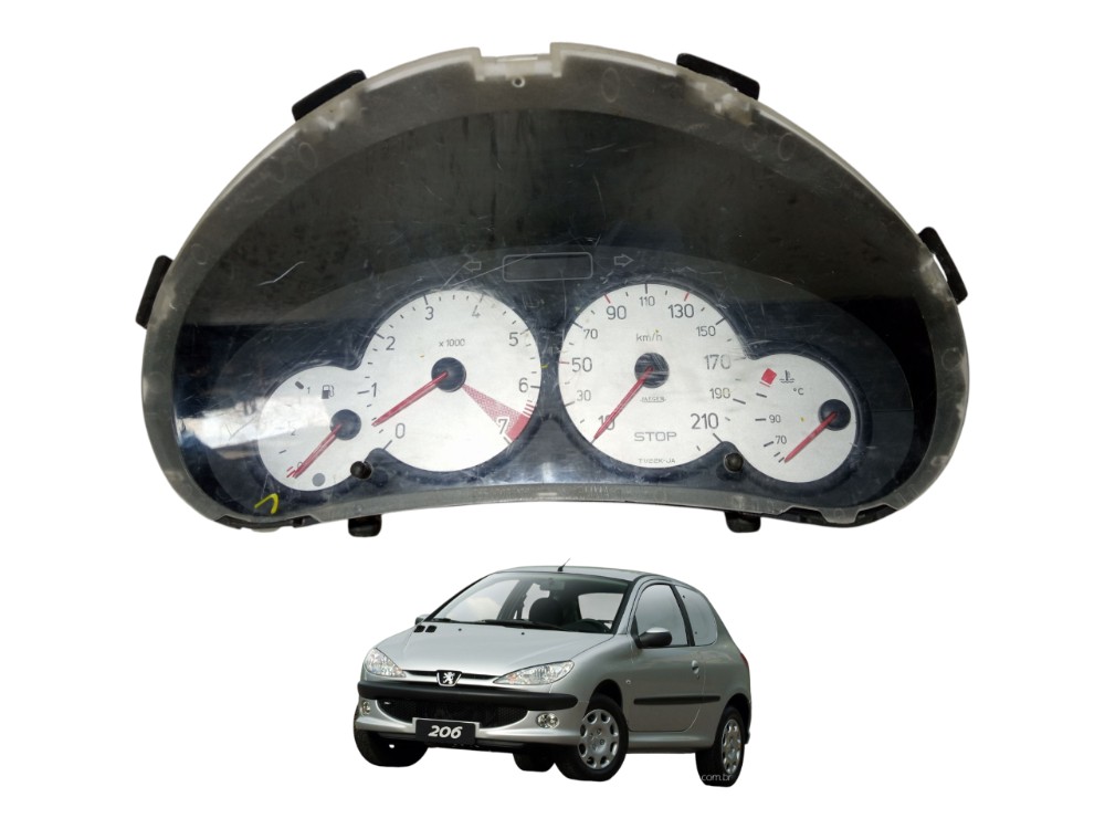 Moldura Acabamento Painel Instrumentos Peugeot 206 2000 2006 Preto 1