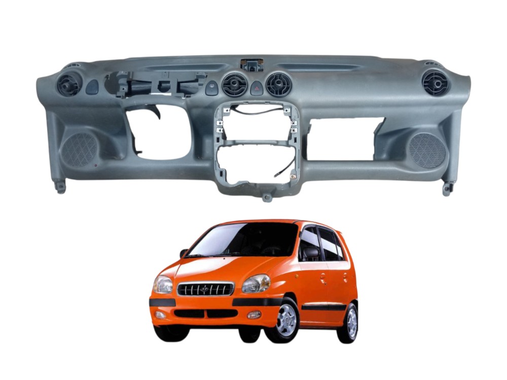 Tabelier Capa Painel Central Hyundai Atos Prime 2000 2003 Cinza 1