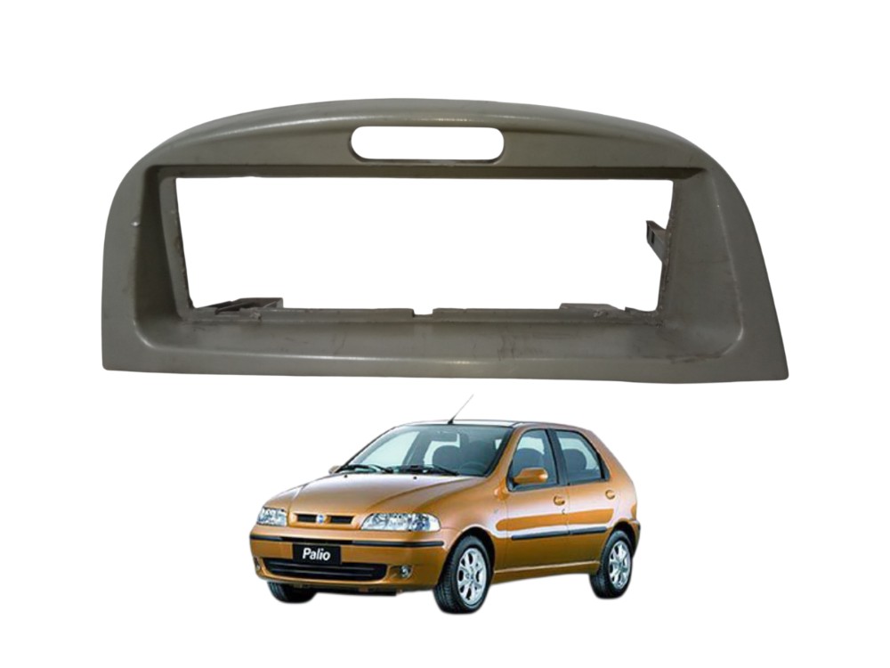 Moldura Acabamento Radio Painel Central Fiat Palio 2000 Cinza
