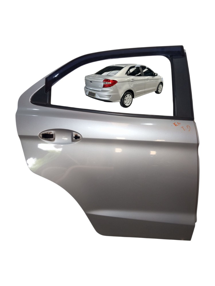 Porta Traseira Direita Ford Ka Sedan 2018 2019 1.5 3cc Traseira Direito Prata 1