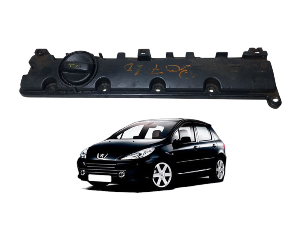 Tampa De Valvulas Peugeot 307 2006 2012 2.0 16v Citroen C4 Preto 1