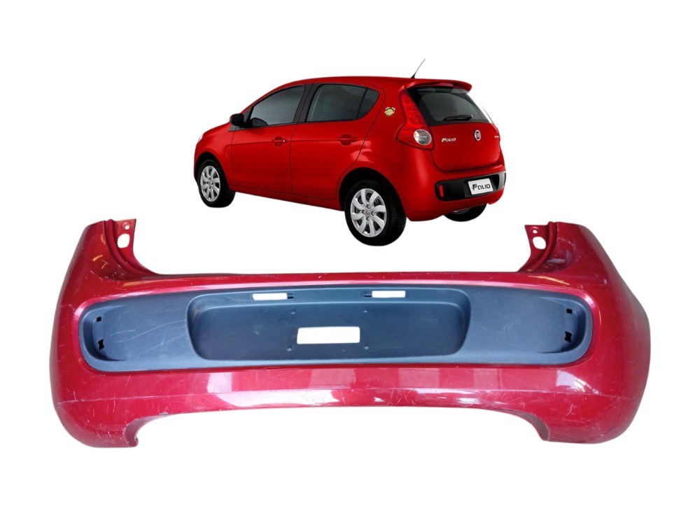 Grade Parachoque Traseiro Fiat Palio Attractive 2012 2016  Vermelho Brilhante 1
