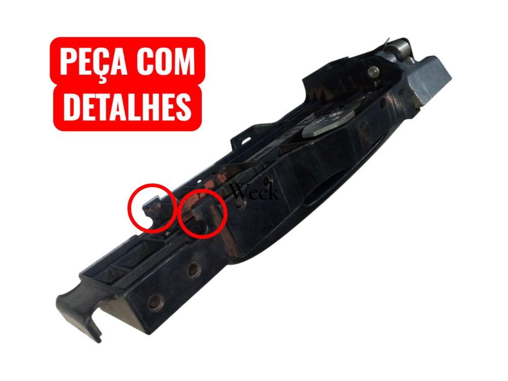 Macaneta Externa Traseira Esquerda Nissan March 2013 2016  Preto Traseira 2