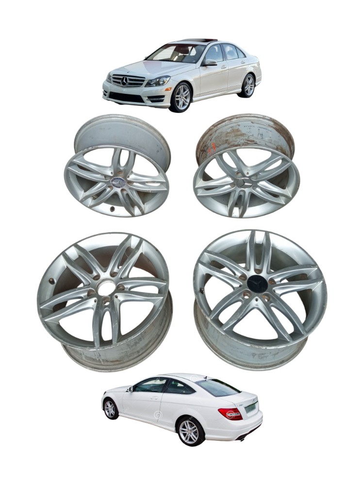 Jogo Rodas Aro 17 5×112 Mercedes C180 C200 2010 2011 2012