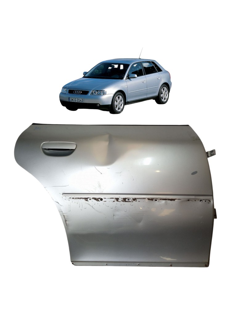 Porta Traseira Direita Audi A3 2001 2006 Original  Direito Prata 1