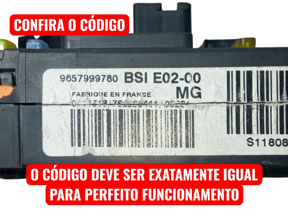 Modulo Bsi Caixa Fusiveis Peugeot 206 207 2007 2012 1.4 2