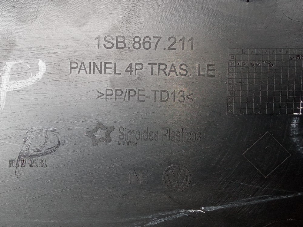 Forro Porta Traseira Esquerda Vw Up 2015 2020 Original Usado Preto 6