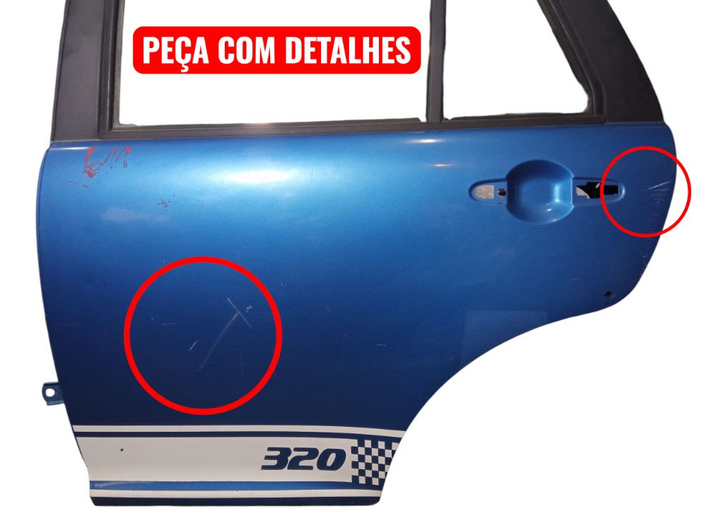 Porta Traseira Esquerda Lifan 320 2009 2010 2011 2012 1.3 Traseira Esquerdo Azul 2