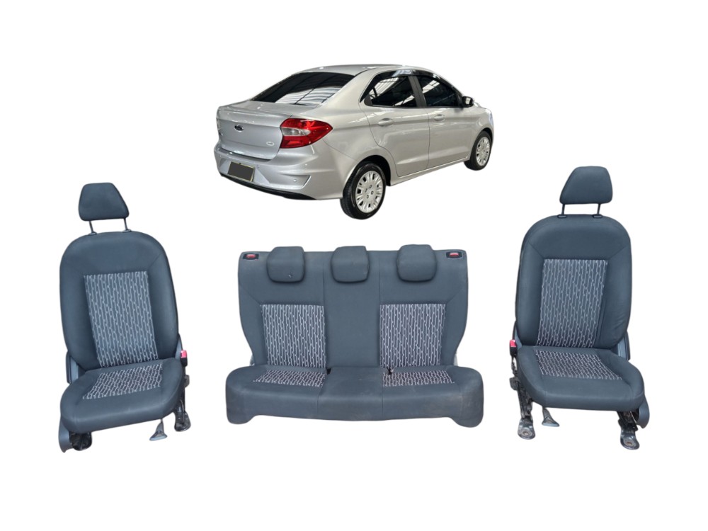 Jogo De Bancos Tecido Ford Ka Sedan 2018 2019 2020 2021 Cinza 1