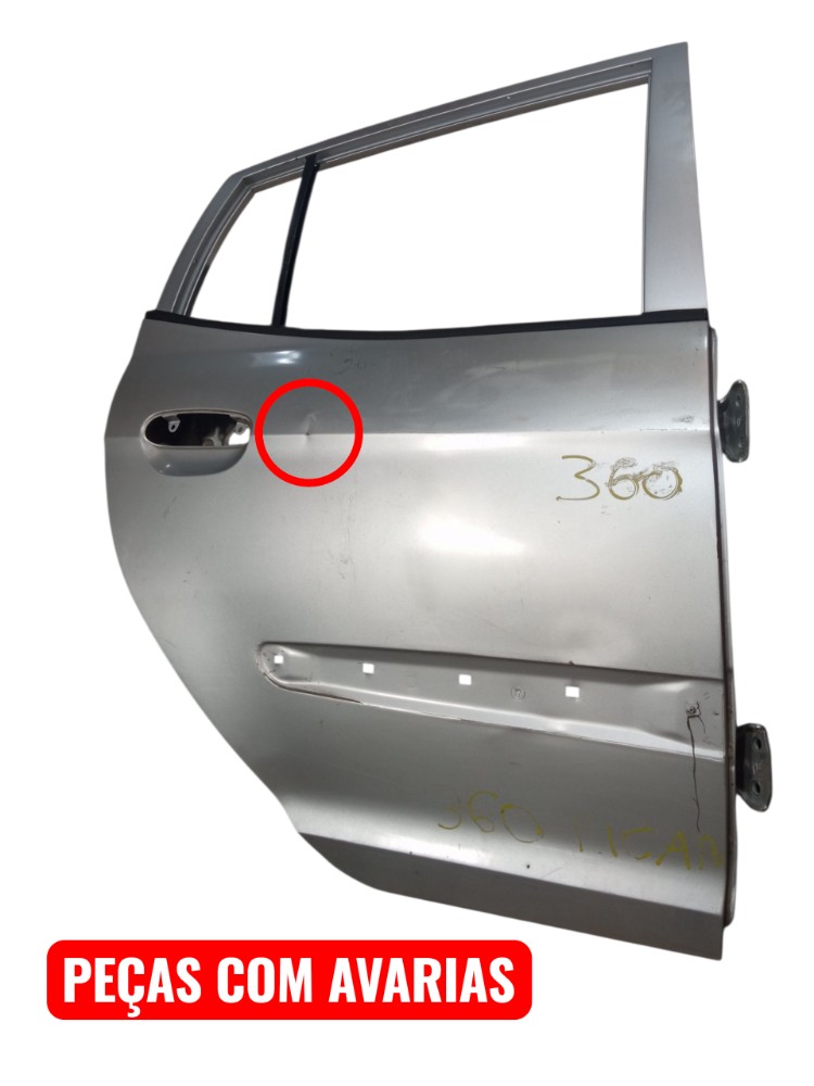 Porta Traseira Direita Kia Picanto 2007 2011 1.0 Traseira Direito Prata 2