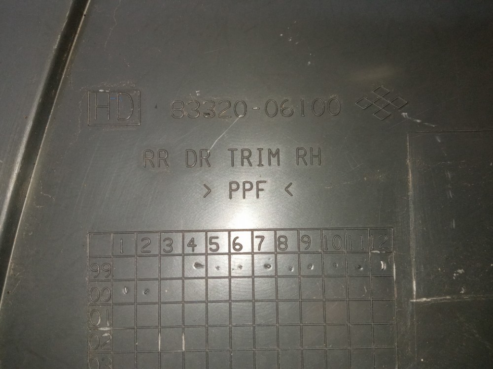 Forro Porta Traseira Direita Hyundai Atos Prime 2000 2003 Cinza 9