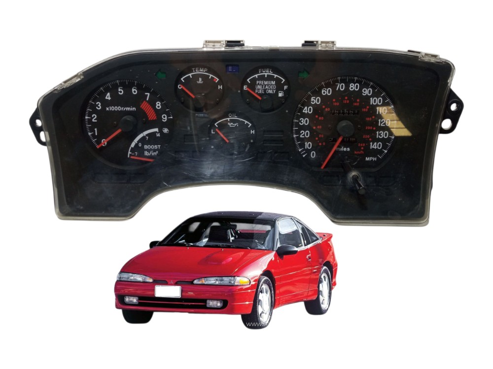 Moldura Painel Instrumentos Mitsubishi Eclipse 91 92 93 94  Preto 1