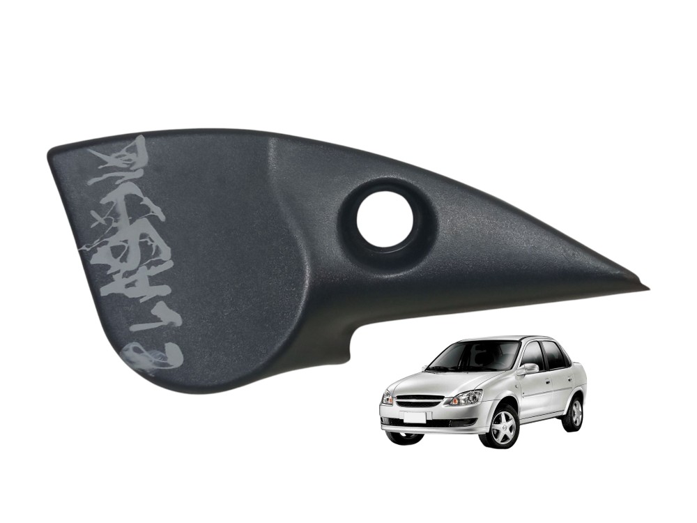 Moldura Retrovisor Interno Direito Corsa Classic 2006 2014  Preto 1