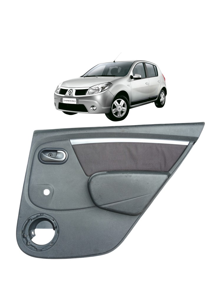 Forro De Porta Traseira Direita Renault Sandero 2008 2014  Cinza 1